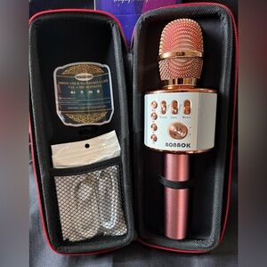 New Bonaok Rose Gold Wireless Microphone Bluetooth